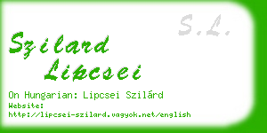 szilard lipcsei business card