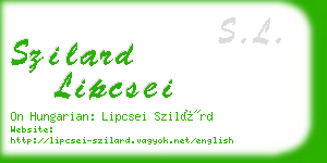 szilard lipcsei business card